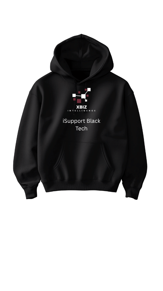 iSupport Black Tech Black Hoodie